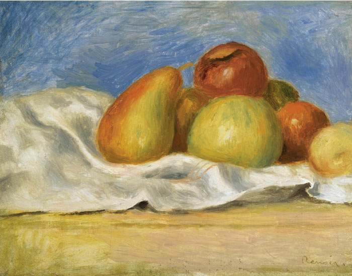 雷诺阿（Pierre-Auguste Renoir）作品-NATURE MORTE AUX POMMES ET POIRES