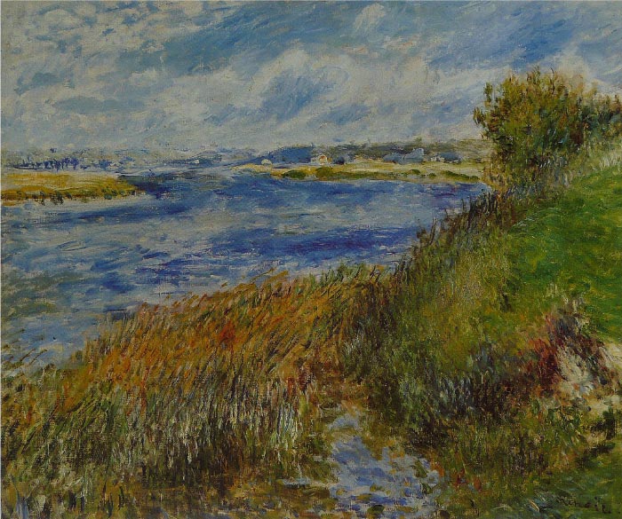 雷诺阿（Pierre-Auguste Renoir）作品-La Seine à Champrosay
