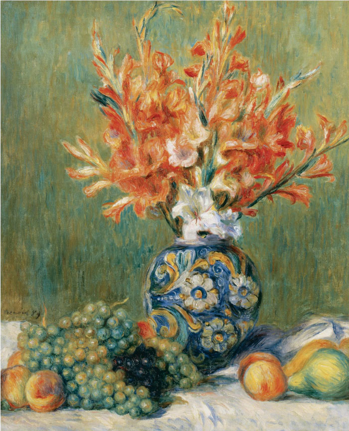 雷诺阿（Pierre-Auguste Renoir）作品-静物、花卉和水果