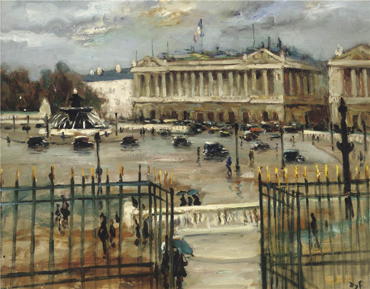 马塞尔·戴夫(Marcel Dyf)作品-巴黎协和广场，（1933年）