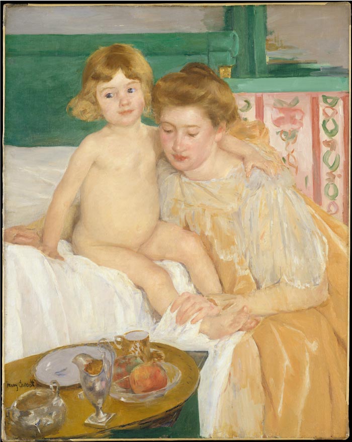 玛丽·卡萨特（Mary Cassatt）作品–母亲和儿童油画作品