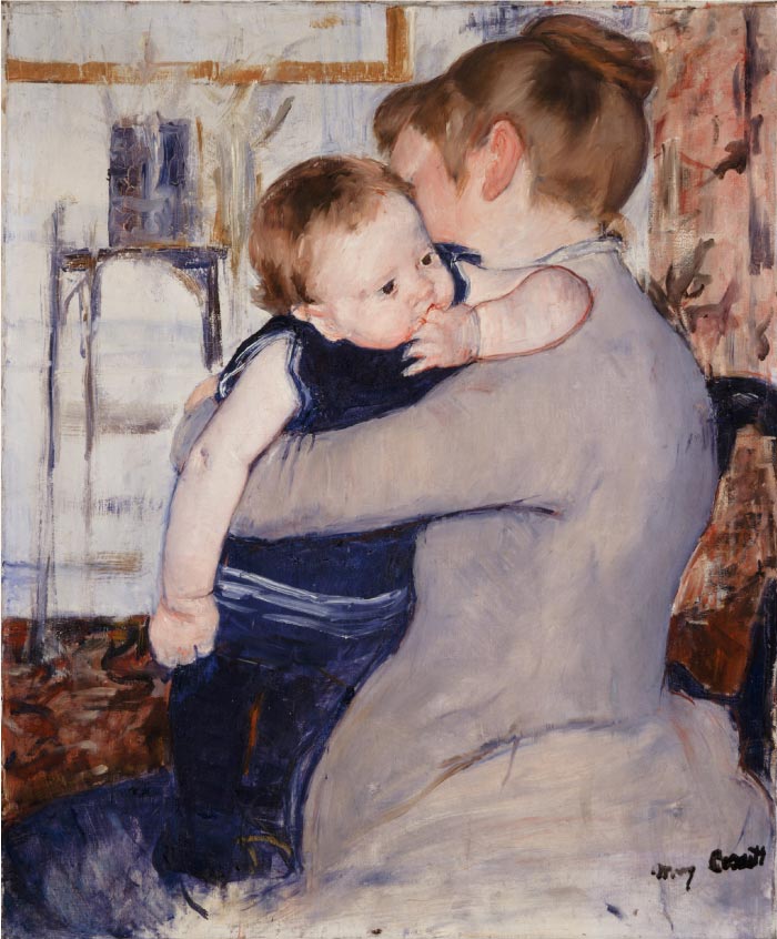 玛丽·卡萨特（Mary Cassatt）作品–母与子