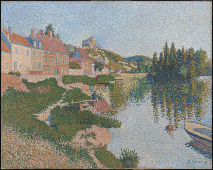 保罗·西涅克（Paul Signac）超清作品-Les Andelys,72ppi