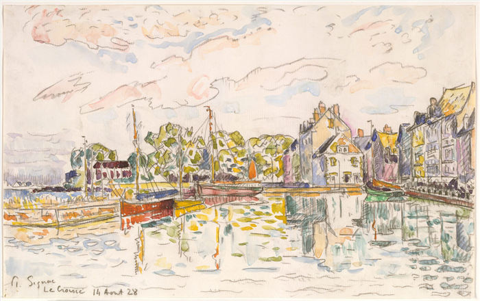 保罗·西涅克（Paul Signac）作品-Le Croisic-Paul Signac (French, Paris 1863–1935 Paris)