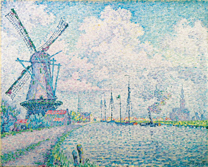 保罗·西涅克（Paul Signac）作品-运河 Canal of Overschie