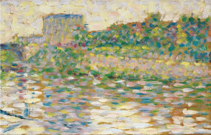 乔治·修拉（Georges Seurat）高清作品- 库伯瓦的塞纳河