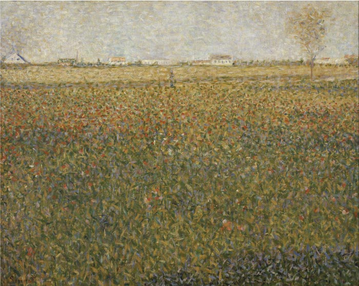乔治·修拉(Georges Seurat)高清作品- 圣丹尼的紫花苜蓿