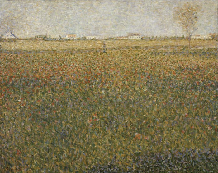 乔治·修拉（Georges Seurat）高清作品- 圣丹尼的紫花苜蓿