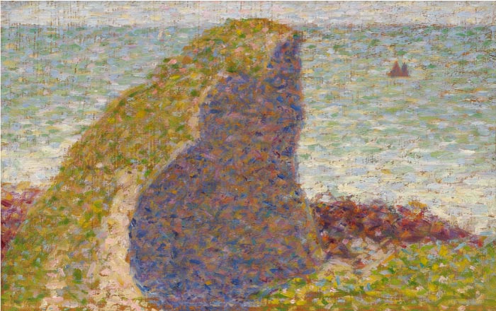 乔治·修拉（Georges Seurat）高清作品- 葛兰得坎普海景