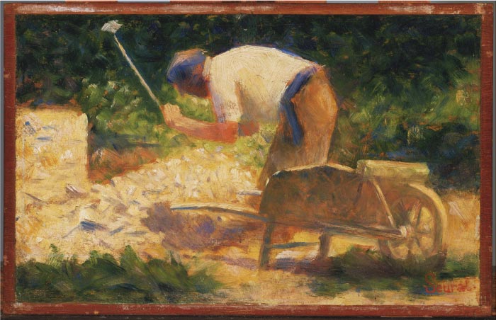 乔治·修拉（Georges Seurat）高清作品- 碎石者和手推车