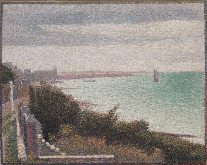 乔治·修拉(Georges Seurat)高清作品- 在葛兰坎的英吉利海峡