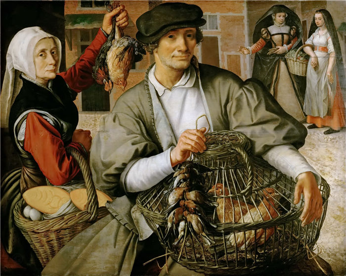 彼得·埃森（Pieter Aertsen）高清作品-市场场景，约1560