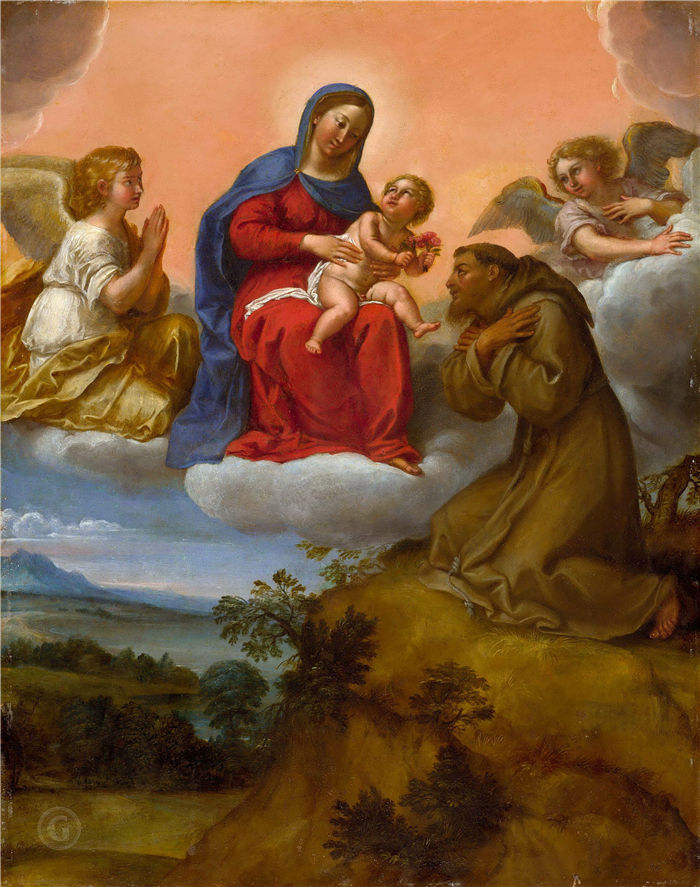 弗朗西斯科·阿尔巴尼（Francesco Albani ）-圣方济各的圣母与圣子