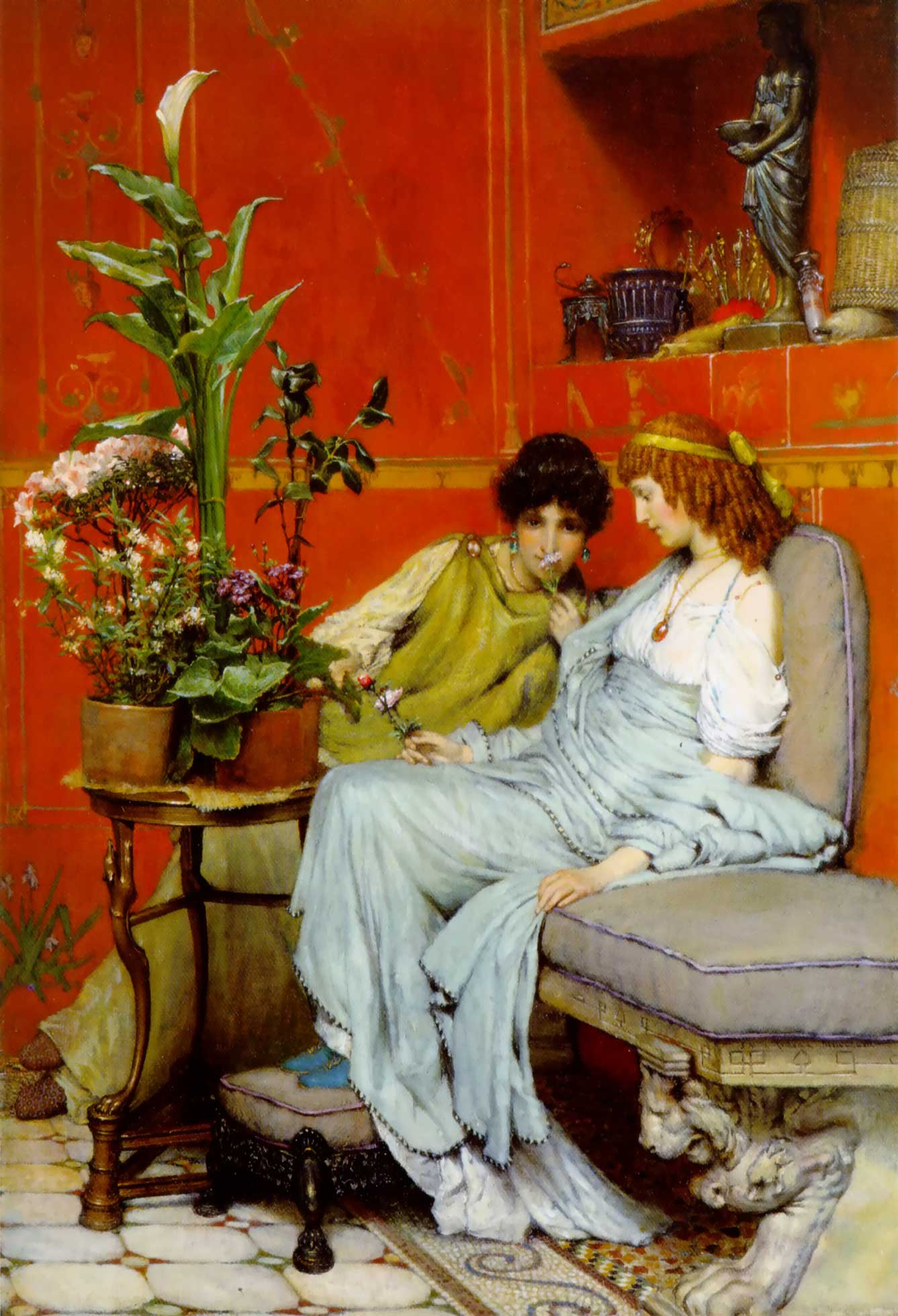 劳伦斯·阿尔玛·塔德玛（Lawrence Alma-Tadema)高清油画-保密性 Confidences