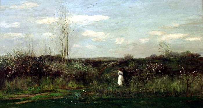 查尔斯·弗朗索瓦·杜比尼(Charles-Francois Daubigny)高清作品-《春天的风景》