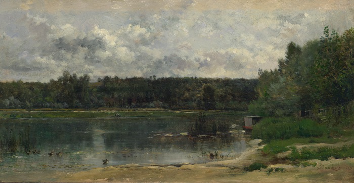 查尔斯·弗朗索瓦·杜比尼（Charles-Francois Daubigny）高清作品-鸭子河景