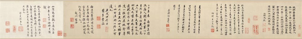 明-祝允明-草书卷跋纸本 26x203