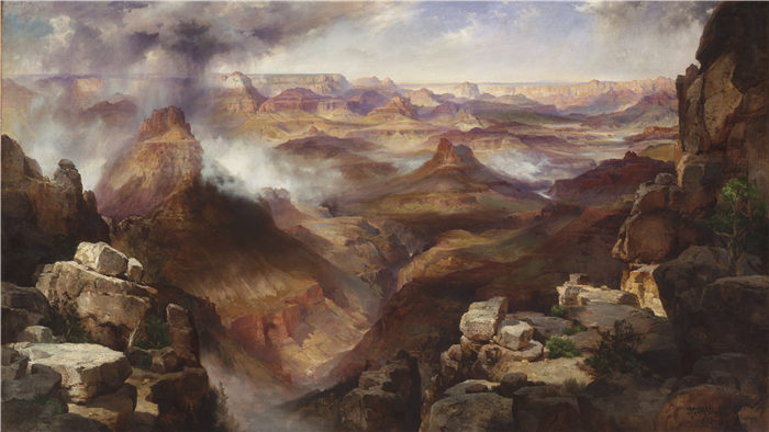 托马斯·莫兰（Thomas Moran）作品高清下载 -科罗拉多河大峡谷