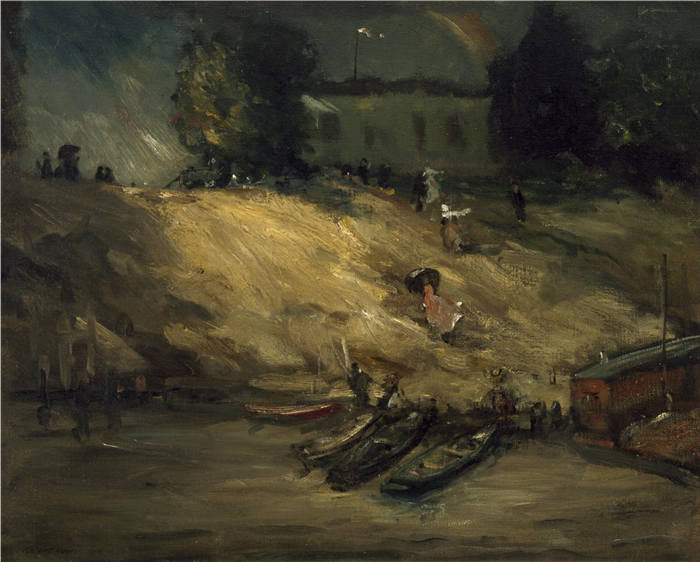 罗伯特·亨利（Robert Henri，美国画家）作品-骤雨