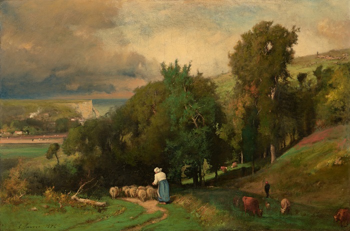 乔治·英尼斯（George Inness）-埃特勒塔的山坡，1876 年