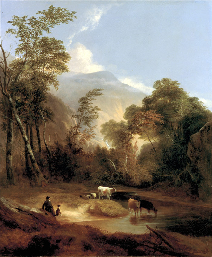 阿尔万·费舍尔（Alvan Fisher）-《田园风景》，1854年