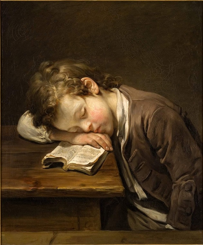 让-巴蒂斯特·格鲁兹（Jean-Baptiste Greuze）高清作品-懒惰的男孩