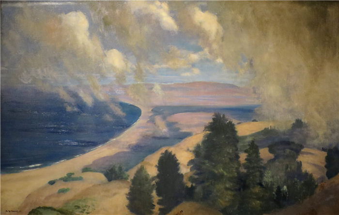 亚瑟·鲍文·戴维斯(Arthur Bowen Davies )-《太平洋帕纳斯苏斯,塔马尔帕斯山》_1905