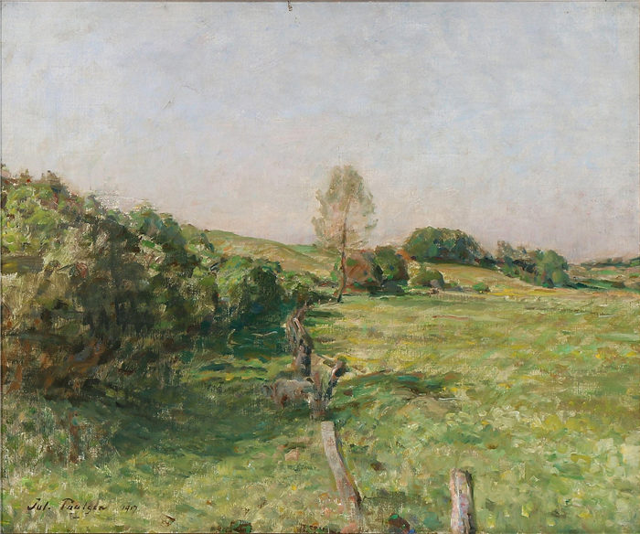 朱利叶斯·保尔森（Julius Paulsen）-丹麦夏季景观（1917年）
