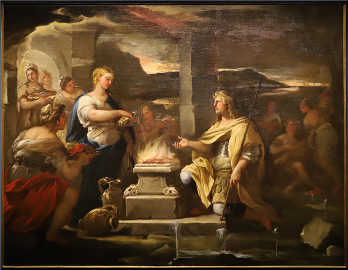 卢卡·佐丹奴 (Luca Giordano，意大利画家) 作品-ulisse e calipso, 1675