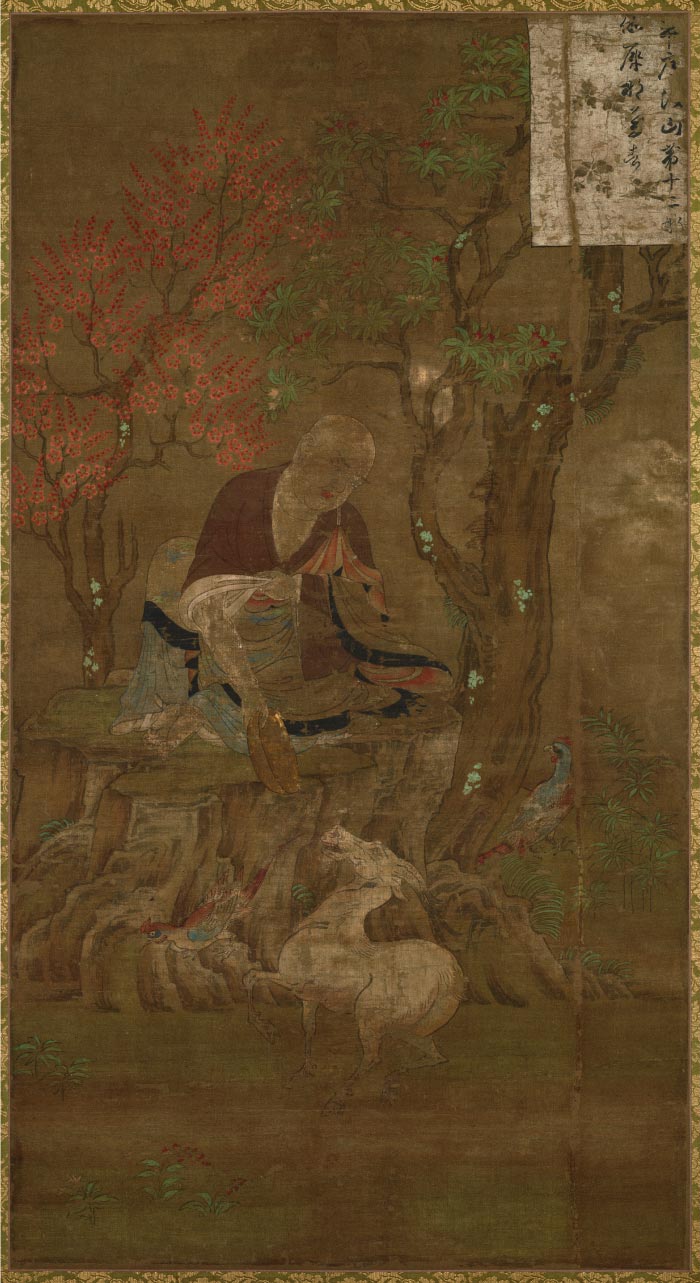 日本高清艺术作品十六罗汉像-12那伽犀那尊者
