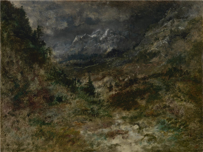 纳西斯·迪亚兹·德·拉·佩纳（Narcisse-Virgile Diaz de la Peña，法国画家）作品-比利牛斯山景观