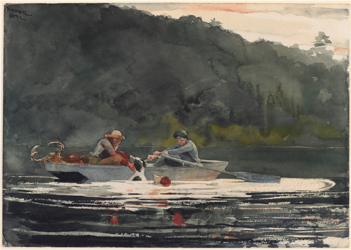温斯洛·荷马 (Winslow Homer)超清作品-狩猎的终结