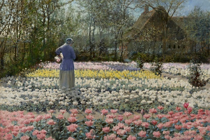 乔治·希区柯克（George Hitchcock）-'Tulip Culture' by George Hitchcock, 1889