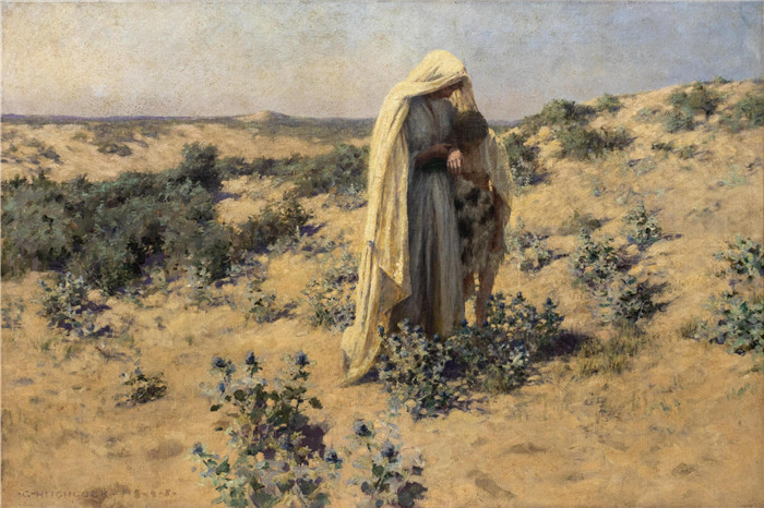 乔治·希区柯克（George Hitchcock）-《夏甲与以实玛利》