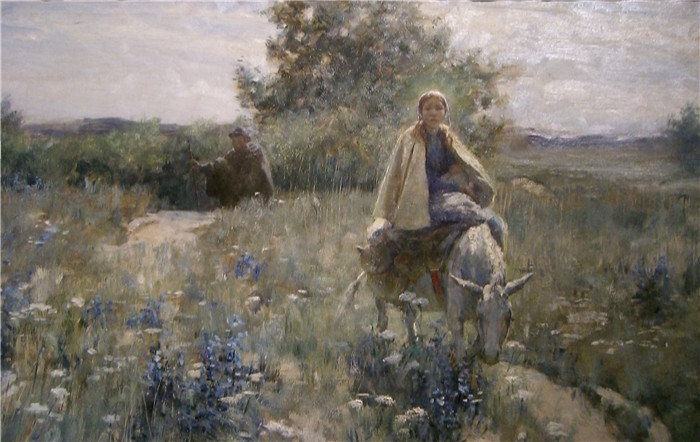 乔治·希区柯克（George Hitchcock）-The Flight Into Egypt Detail