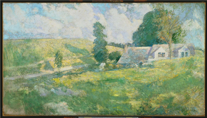 约翰·亨利·特瓦特曼（John Henry Twachtman）高清油画作品-夏天
