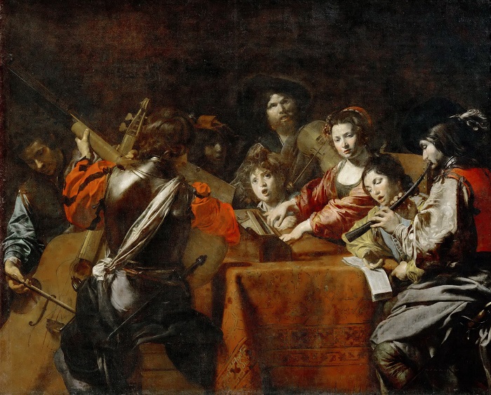 瓦伦丁·德·布洛涅（Valentin de Boulogne）高清作品-A Concert