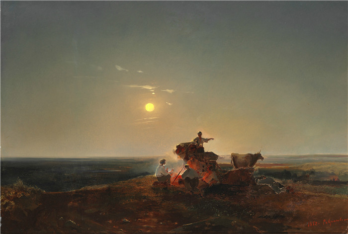 阿列克谢·萨弗拉索夫(Alexei Kondratyevich Savrasov) - 火炉旁的游牧民族（1852）