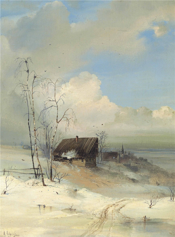 阿列克谢·萨弗拉索夫(Alexei Kondratyevich Savrasov) - 春天的到来（1880年）