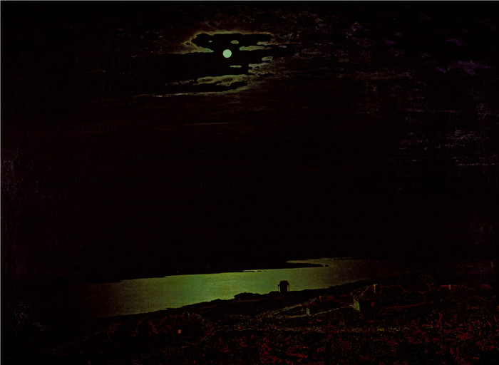 库因芝（Arhip Kuindzhi）高清作品-第聂伯河之夜