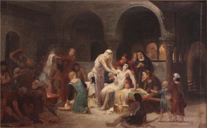 皮埃尔-奥古斯特·柯特（Pierre-Auguste Cot）超清油画下载–匈牙利圣伊丽莎白护士