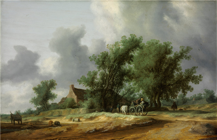 萨洛蒙·凡·雷斯达尔(Salomon van Ruysdael)油画-沙丘之路