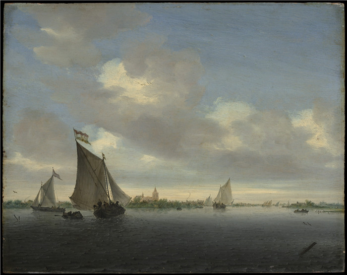 萨洛蒙·凡·雷斯达尔(Salomon van Ruysdael)油画-海