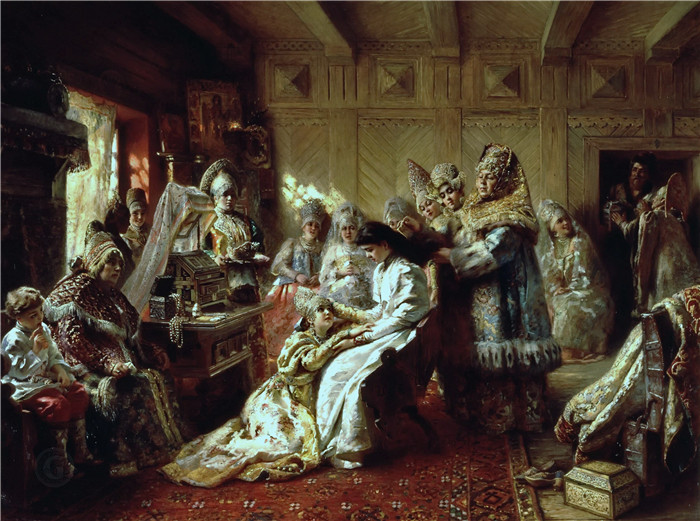 康斯坦丁·马科夫斯基（ Konstantin Makovsky）油画下载-Wedding
