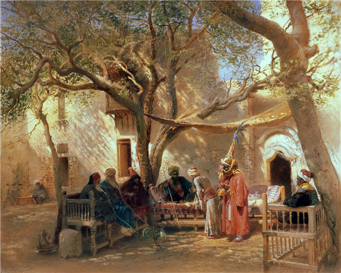 康斯坦丁·马科夫斯基( Konstantin Makovsky)油画下载-Derwische in Kairo