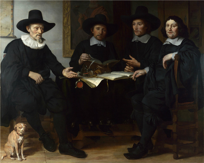 赫布兰德·范德·埃克豪特(Gerbrand van den Eeckhout)高清油画作品-Group Portrait
