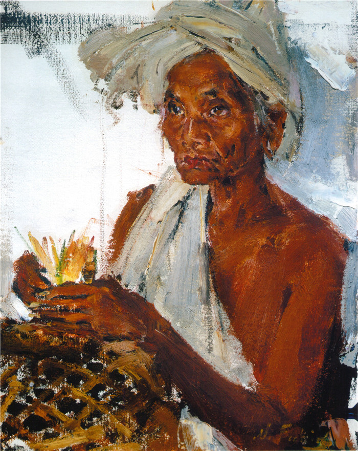 尼古拉·费欣(Nicolai Fechin)高清作品-Женщина с острова Бали (После 1938) 2