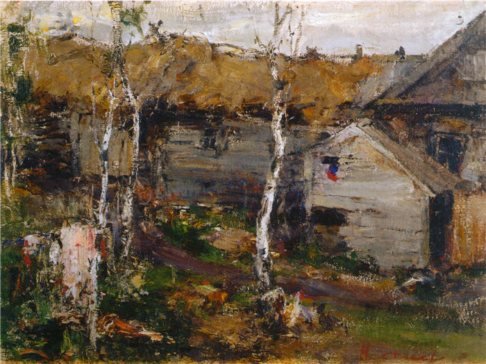 尼古拉·费欣(Nicolai Fechin)高清作品-Деревенский дом (1910-е)