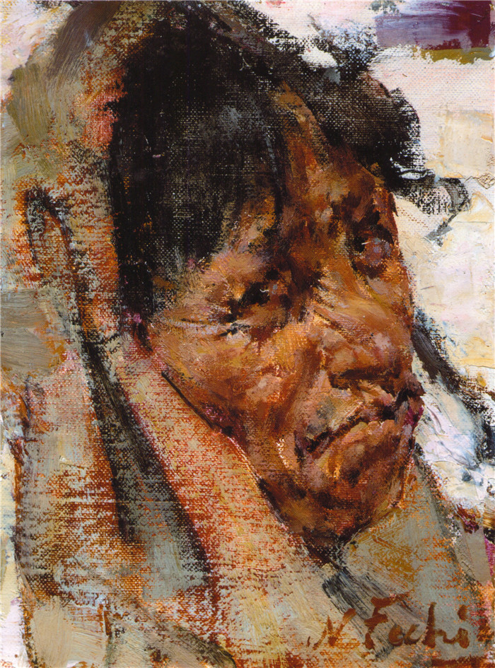 尼古拉·费欣(Nicolai Fechin)高清作品-Мексиканская бабушка (1927—1933)