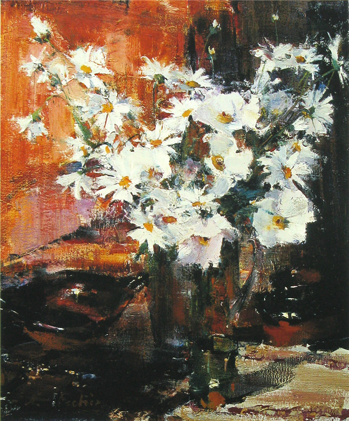 尼古拉·费欣(Nicolai Fechin)高清作品-Маргаритки (1934—1955)